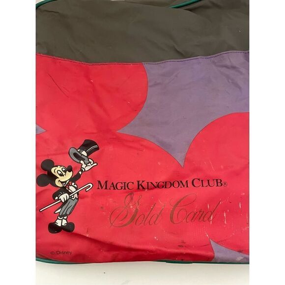 Vintage Disney Women's Gray Magic Kingdom Club Gold Card Carry Travel Bag Large - Picture 3 of 8